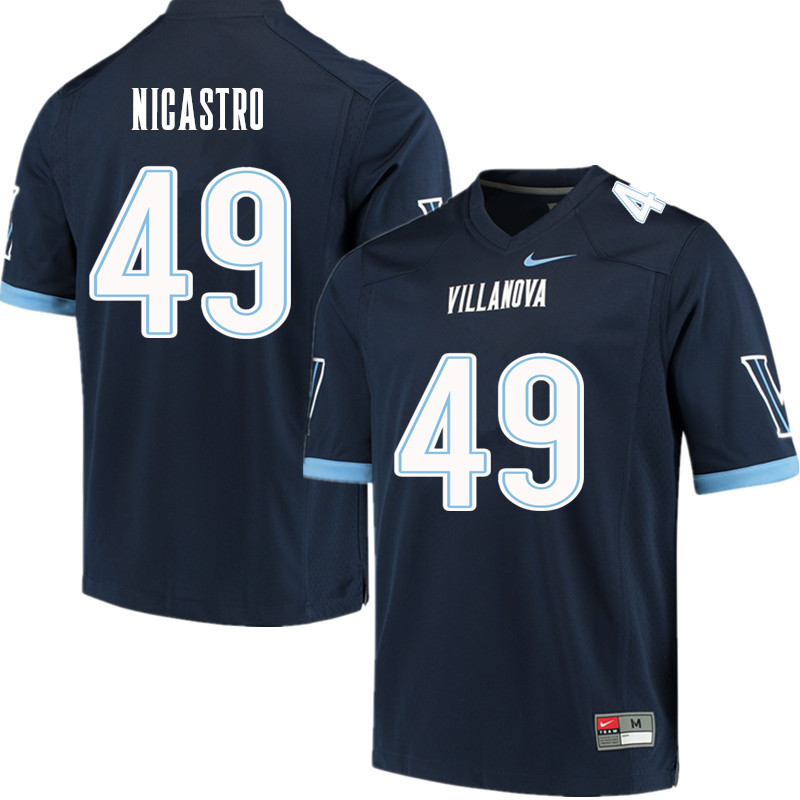 Men #49 Casey Nicastro Villanova Wildcats College Football Jerseys Sale-Navy - Click Image to Close